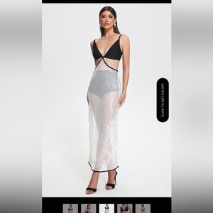 Jensen Cutout Sequin Midi Bandage Dress